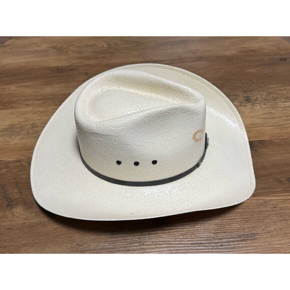Charlie 1 Horse 7X - Rare VTG Size 7 1/8 - Straw Western Cowboy Country Unisex main image 5